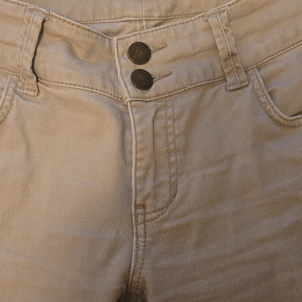 CABI LouLou Style#406 Straight Leg Mid Rise Denim Pants Sz 8 in Cafe Au Lait Y2K - Picture 5 of 13